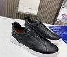 Мужские кожаные кеды Ermenegildo Zegna 2024 черные
