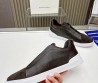Мужские комбинированные кеды Ermenegildo Zegna 2024 коричневые