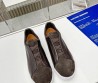 Мужские комбинированные кеды Ermenegildo Zegna 2024 коричневые