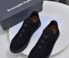 Мужские замшевые кеды Ermenegildo Zegna 2024 черные