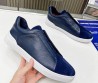 Мужские комбинированные кеды Ermenegildo Zegna 2024 синие