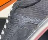 Мужские замшевые кроссовки Hermes 2024 с текстильными вставками синие