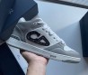 Мужские кожаные кроссовки Christian Dior 2024 белые с серым