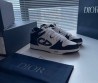 Мужские кожаные кроссовки Christian Dior 2024 белые с черным