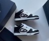 Мужские кожаные кроссовки Christian Dior 2024 белые с черным