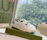 Женские кожаные кроссовки Gucci 2024 со вставками из каучука белые с зеленым