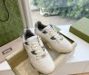 Женские кожаные кроссовки Gucci 2024 со вставками из каучука белые с зеленым