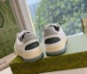 Женские кожаные кроссовки Gucci 2024 со вставками из каучука белые с зеленым