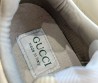Женские кожаные кроссовки Gucci 2024 со вставками из каучука белые с коричневым