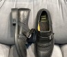 Женские кожаные туфли Miu Miu 2024 черные с перфорацией