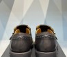 Женские кожаные туфли Miu Miu 2024 черные с перфорацией