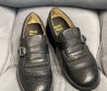Женские кожаные туфли Miu Miu 2024 черные с перфорацией