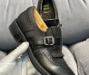 Женские кожаные туфли Miu Miu 2024 черные с перфорацией