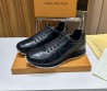 Мужские кожаные кроссовки Louis Vuitton 2024 черные под рептилию