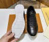 Мужские кожаные кроссовки Louis Vuitton 2024 черные под рептилию