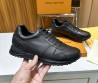 Мужские кожаные кроссовки Louis Vuitton 2024 черные