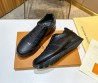 Мужские кожаные кроссовки Louis Vuitton 2024 черные