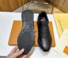 Мужские кожаные кроссовки Louis Vuitton 2024 черные
