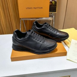 Мужские кожаные кроссовки Louis Vuitton 2024 черные