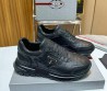 Мужские кожаные кроссовки Prada 2024 черные с эмблемой