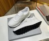 Мужские кожаные кроссовки Prada 2024 белые с вставкой под рептилию