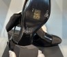 Женские комбинированные туфли Chanel 2024 черные с цветком