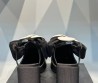 Женские комбинированные туфли Chanel 2024 черные с цветком