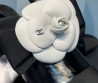 Женские комбинированные туфли Chanel 2024 черные с цветком