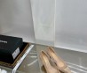 Женские комбинированные туфли Chanel 2024 бежевые каблук 6,5 см