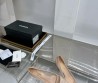 Женские комбинированные туфли Chanel 2024 бежевые каблук 6,5 см