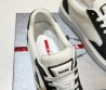 Мужские текстильные кеды Prada 2024 белые с черным