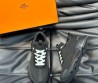 Мужские текстильные кроссовки Hermes 2024 черные