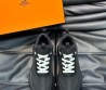 Мужские текстильные кроссовки Hermes 2024 черные