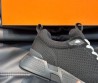 Мужские текстильные кроссовки Hermes 2024 черные