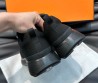 Мужские текстильные кроссовки Hermes 2024 черные