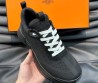 Мужские текстильные кроссовки Hermes 2024 черные