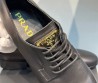 Женские кожаные ботинки Prada 2024 черные на шнурках