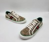 Женские текстильные кеды Gucci 2024 коричневые с эмблемами