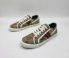 Женские текстильные кеды Gucci 2024 коричневые с эмблемами