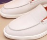 Мужские кожаные лоферы Santoni 2024 белые