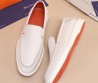 Мужские кожаные лоферы Santoni 2024 белые