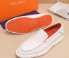 Мужские кожаные лоферы Santoni 2024 белые