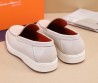 Мужские кожаные лоферы Santoni 2024 белые