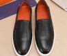 Мужские кожаные лоферы Santoni 2024 черные