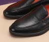 Мужские кожаные лоферы Santoni 2024 черные с черной подошвой