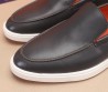 Мужские кожаные лоферы Santoni 2024 серые