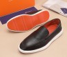 Мужские кожаные лоферы Santoni 2024 темно-коричневые