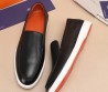 Мужские кожаные лоферы Santoni 2024 темно-коричневые