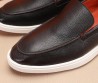 Мужские кожаные лоферы Santoni 2024 темно-коричневые