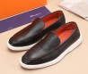 Мужские кожаные лоферы Santoni 2024 темно-коричневые
